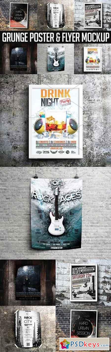 Grunge Poster & Flyer Mockup 1172863