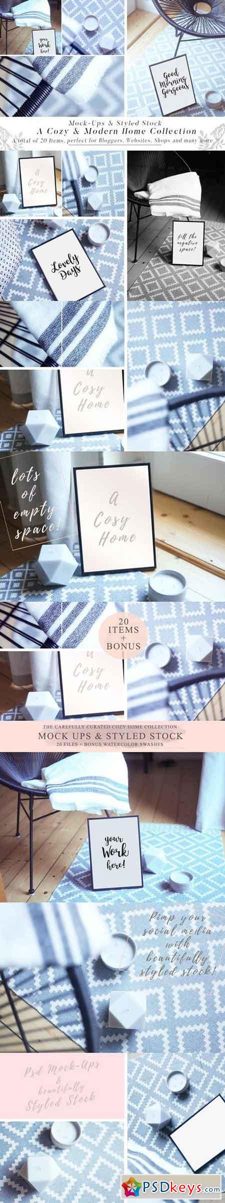 20 Cozy Home Mock Ups & Styled Stock 1155552