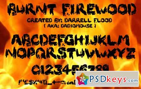 Burnt Firewood font