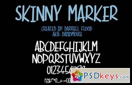 Skinny Marker font