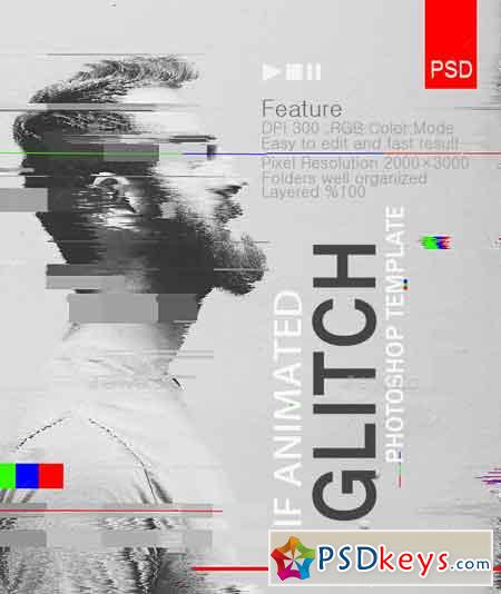 Gif Animated Glitch - Photoshop Templates 19400680