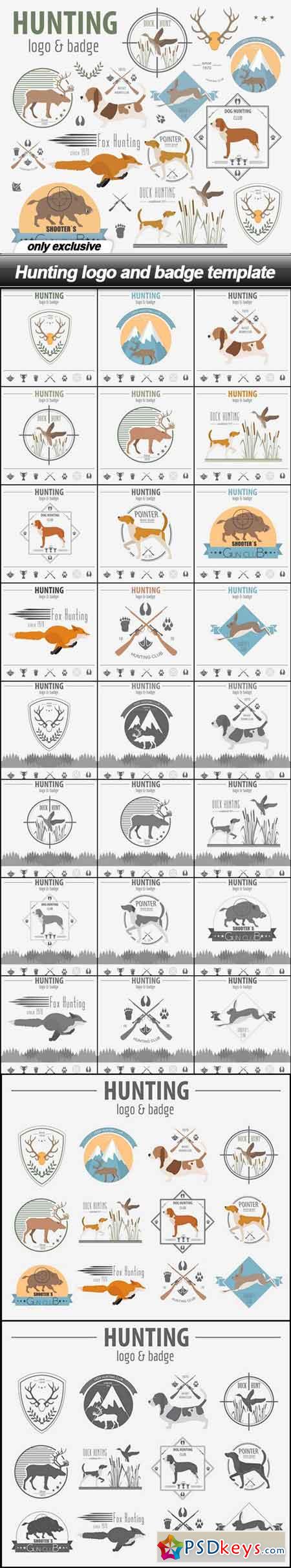 Hunting logo and badge template - 27 EPS
