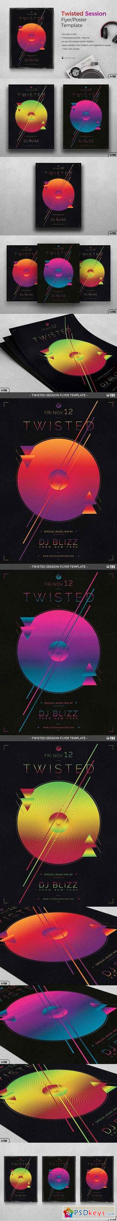 Twisted Session Flyer Template 1249716