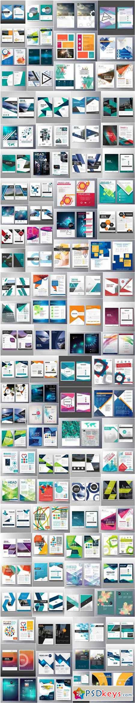 Design Flyer and Templates - Set of 103xEPS Professional