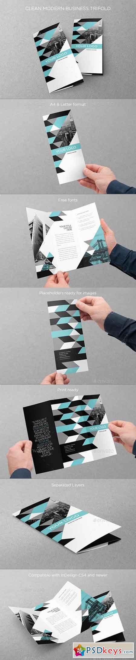 Clean Modern Business Trifold 11158783