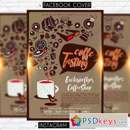 Coffee Tasting  Premium PSD Flyer Template