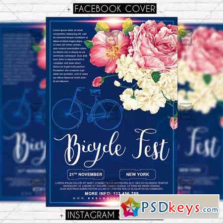 Bicycle Fest  Premium PSD Flyer Template