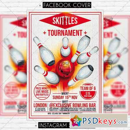 Skittles Tournament - Premium PSD Flyer Template
