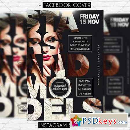 Stars and Models  Premium PSD Flyer Template