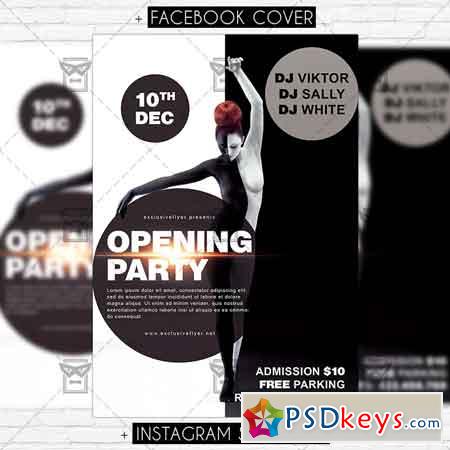 Opening Party  Premium PSD Flyer Template