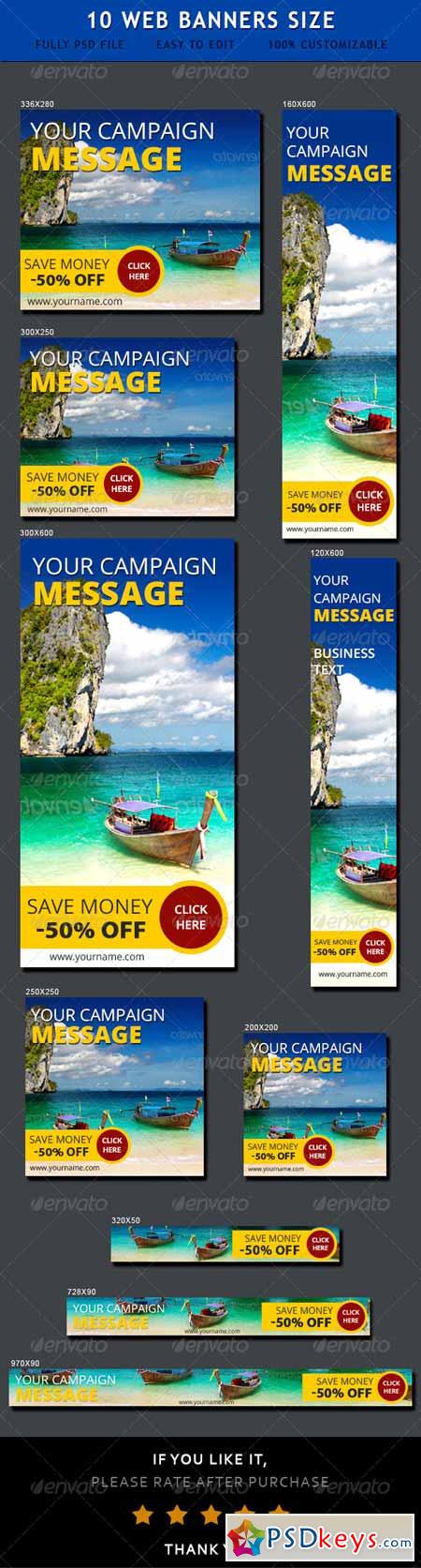 Travel Web Ad Banners 6928862