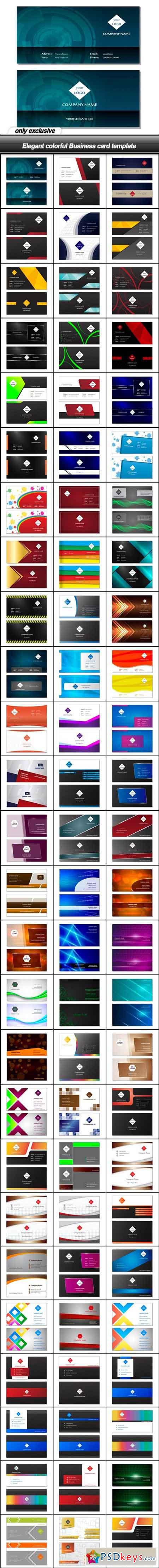 Elegant colorful Business card template -77 EPS