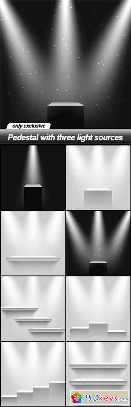 Pedestal with three light sources - 8 EPS