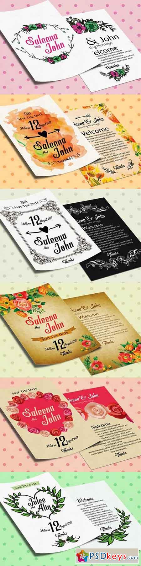 12 Double Sided Invitation Cards 1227745