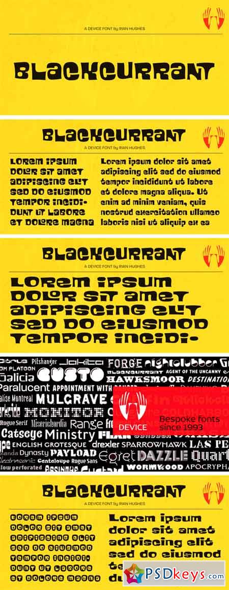 Blackcurrant Font Family