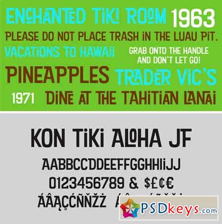 Kon Tiki JF Aloha Font Family
