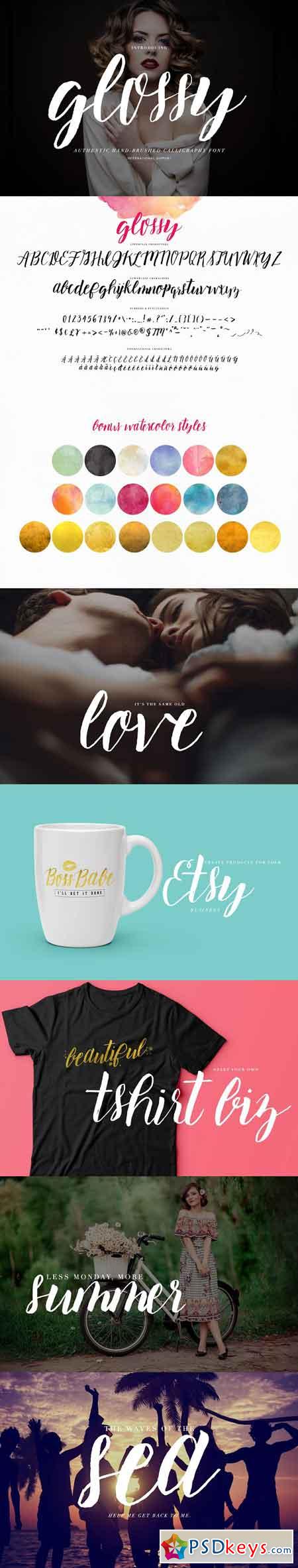 Brush Script Font Glossy Script 1231588