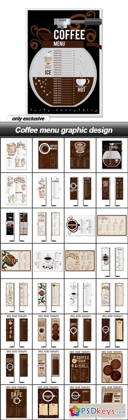 Coffee menu graphic design - 32 EPS