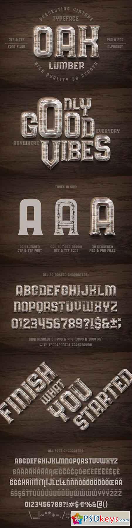 Oak Lumber Font 1269494