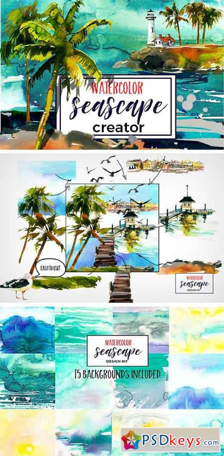 Watercolor Seascape Creator Kit 1140993