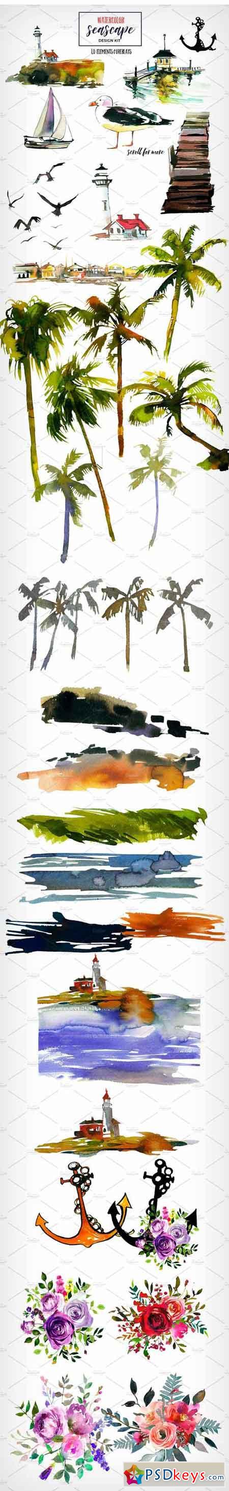 Watercolor Seascape Creator Kit 1140993