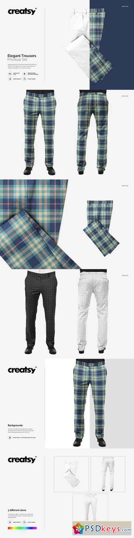 Elegant Trousers Mockup Set 1270709