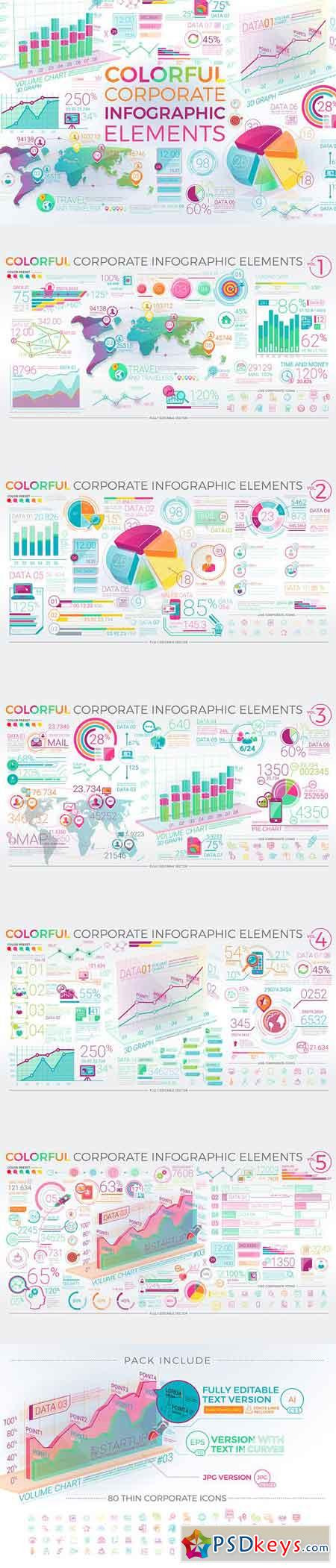 Colorful Corporate Infographics 1241434