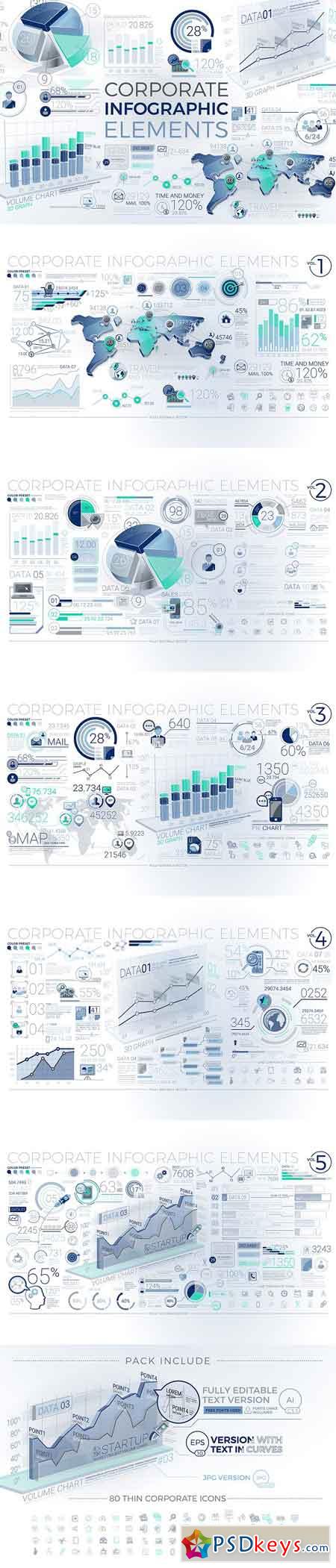 Blue-green Infographic Elements 1241446