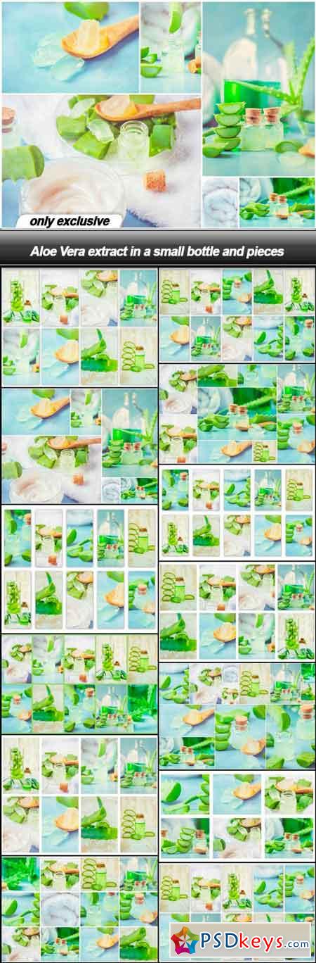 Aloe Vera extract in a small bottle and pieces - 13 UHQ JPEG