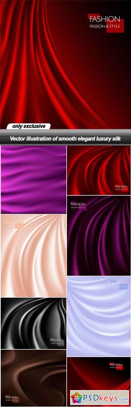 Vector illustration of smooth elegant luxury silk - 9 EPS