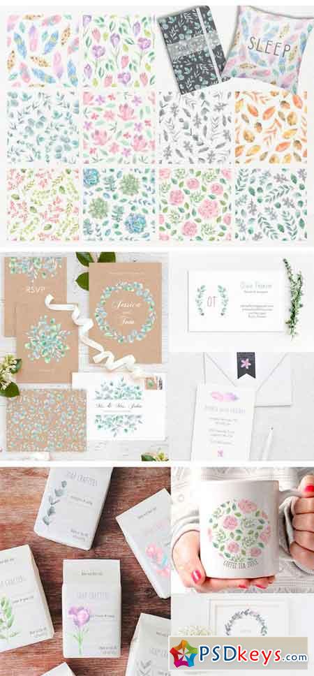 Floristic Watercolor Collection 1211284