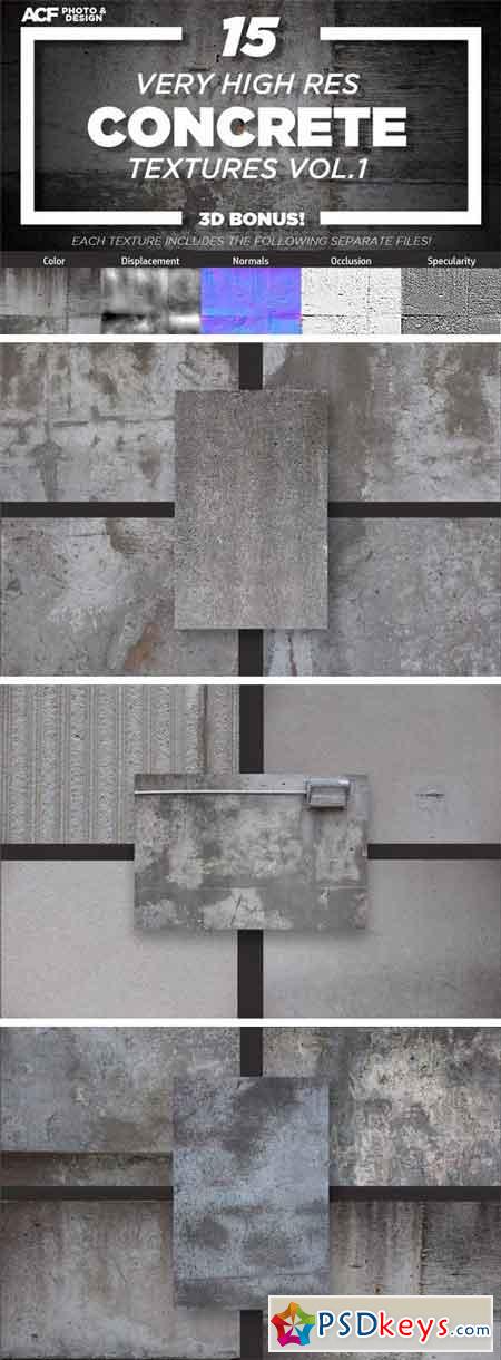 15 Concrete Texture Bundle 1257637