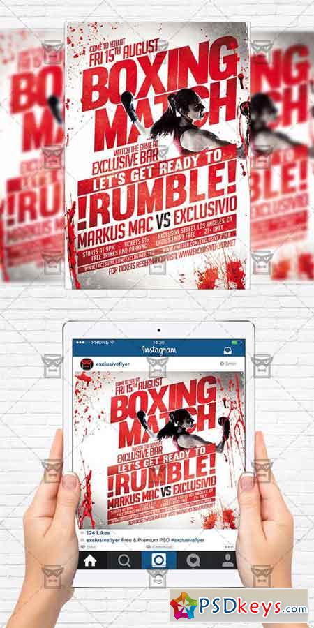 Boxing - Flyer Template + Instagram Size Flyer