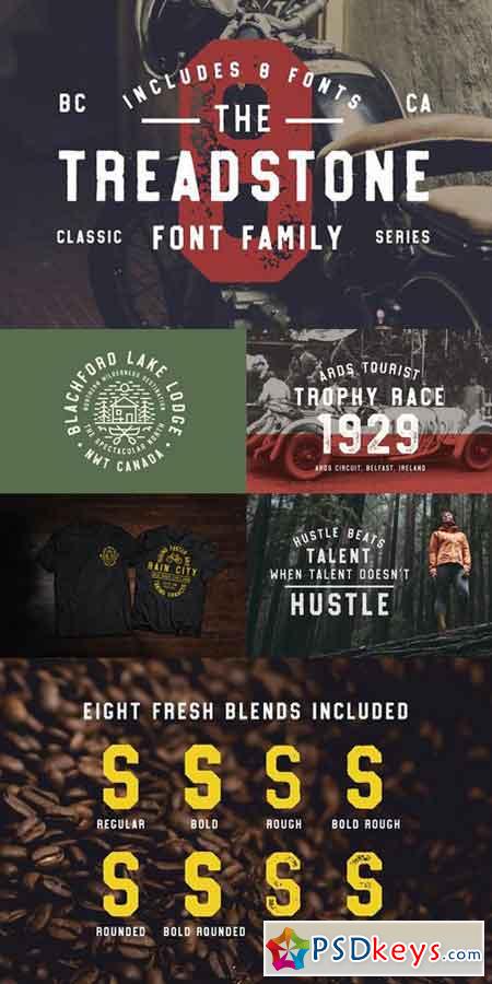 Treadstone - 8 Font Family 1277167