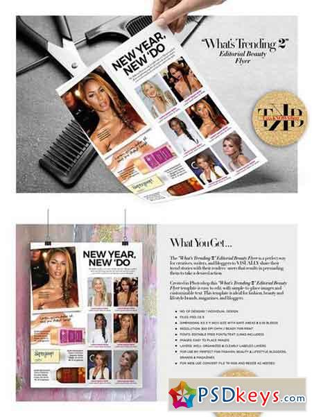 Editorial Beauty Page Flyer 1277116