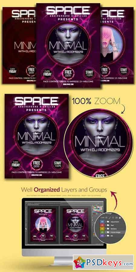 Space Minimal House Flyer Template 1276295