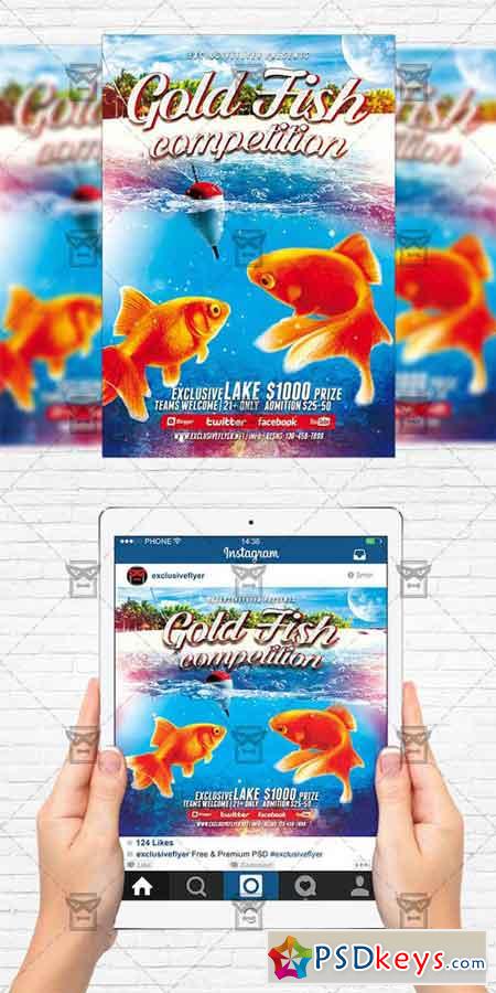 Gold Fish - Flyer Template + Instagram Size Flyer