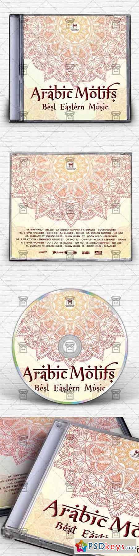 Arabic Motifs - Mixtape Album CD Cover Template