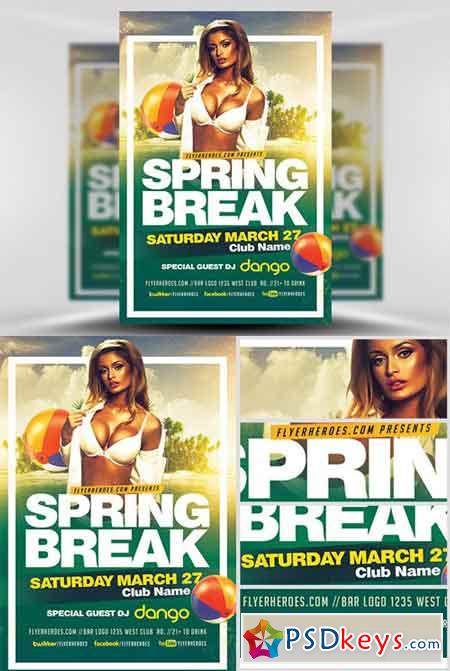 Spring Break 2017 Flyer Template 2