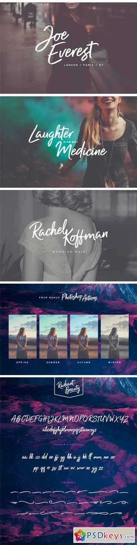 Radiant Beauty - Casual Brush Font 1272502