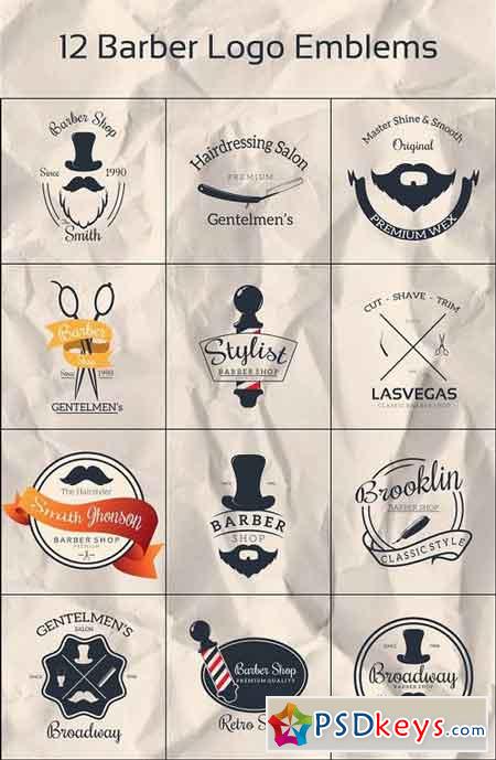 Barber Shop Logo Emblems 1172219