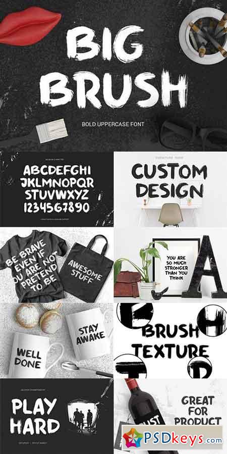 Big Brush - bold uppercase font 1303660