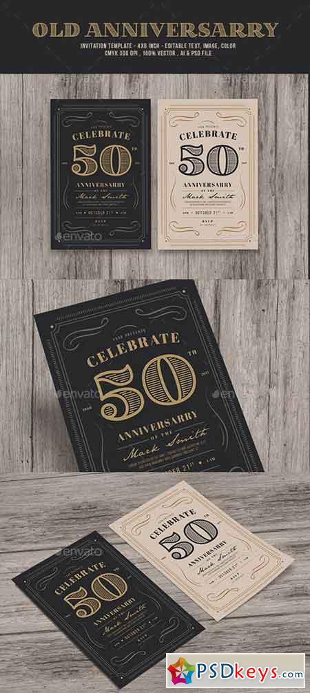 Vintage Anniversarry Invitation 19575220
