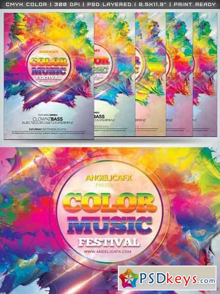 Color Music Festival Flyer Template 1018103