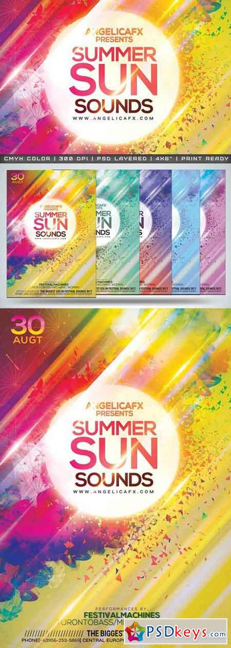 Summer Sun Sounds Flyer Template 919914