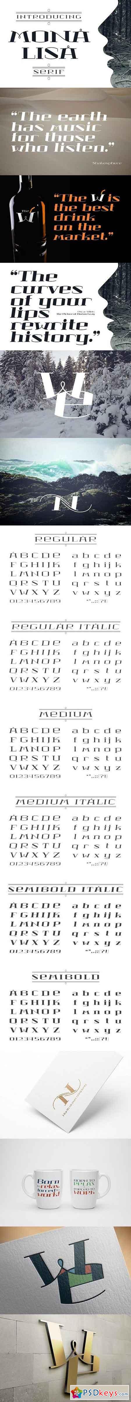 MONA LISA Serif Font Family 1227023