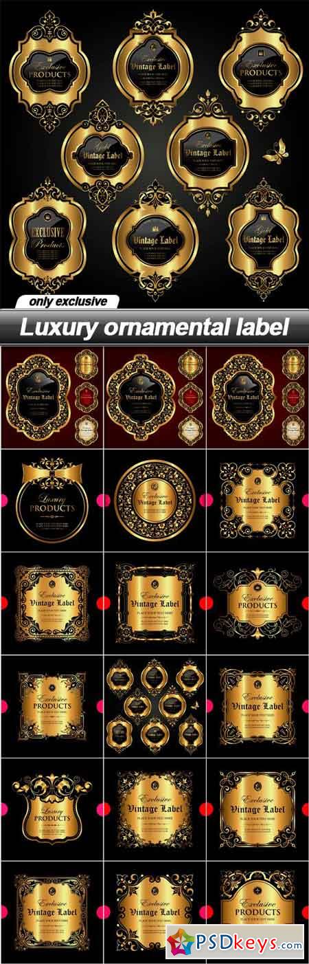 Luxury ornamental label - 18 EPS