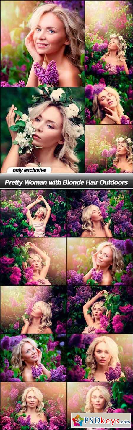 Pretty Woman with Blonde Hair Outdoors - 15 UHQ JPEG