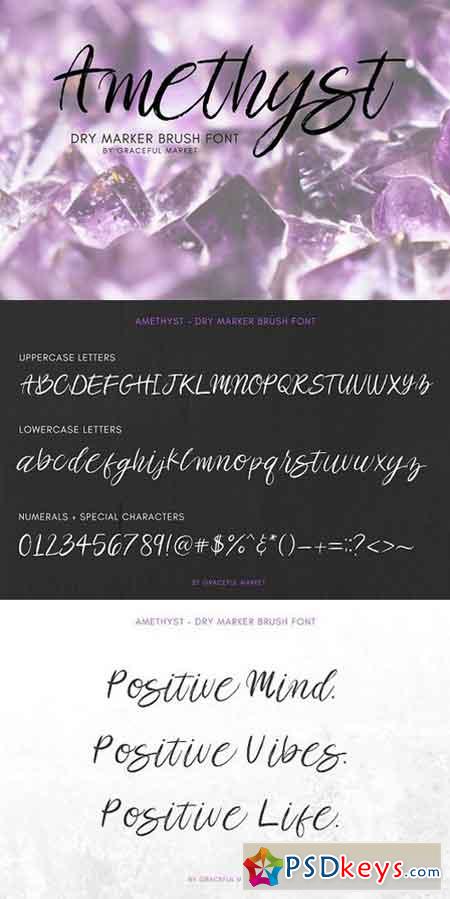 Amethyst Script Brush Font 1291126