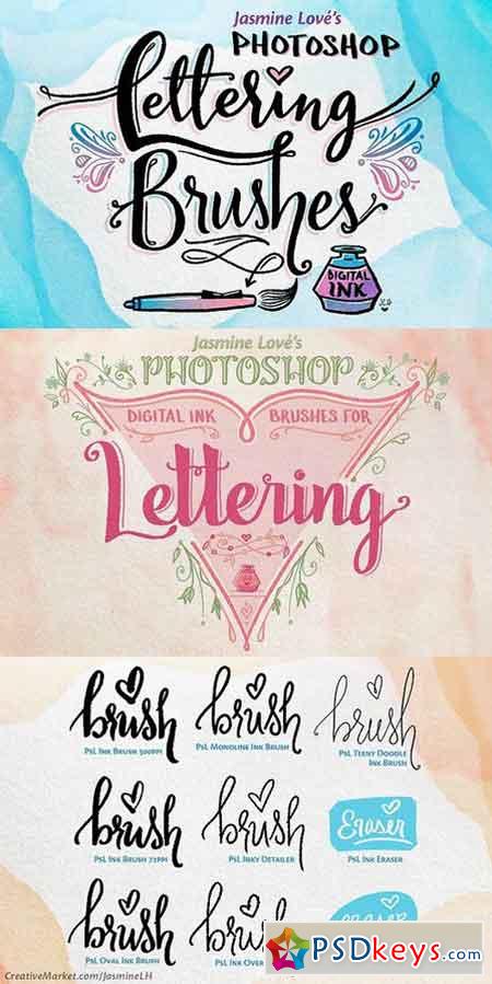 Digital-Ink Lettering Brushes 1290769